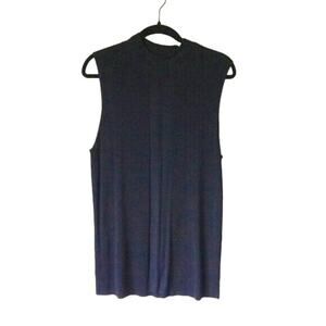 Women's Black Long Knit Sleeveless Top 18/20